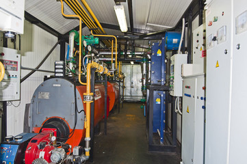 Modern boiler room equipment- high power