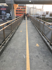 The lines on the old road