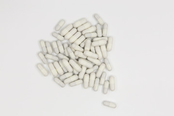 Capsule on white texture