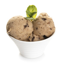 Sorbet of banana chocolate