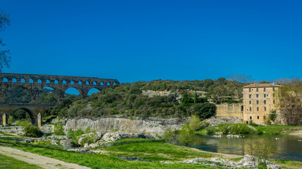 Le pont du Gard, France.