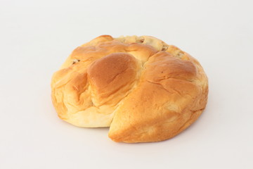 Brown bread on a white background in Thailand