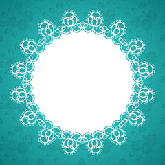 Lace round frame