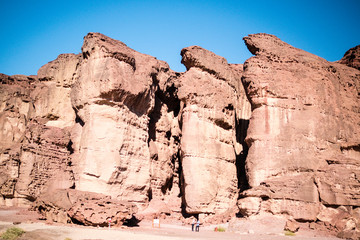 The Solomons Pillars Geological feature from Timna Park Israel