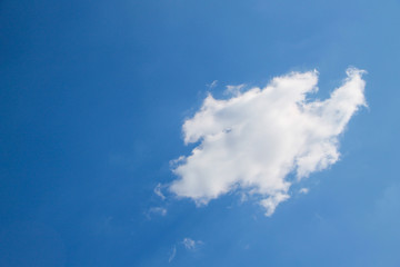 White clouds in blue sky