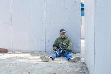 airsoft guns player, Thailand