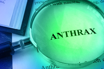 Document with word Anthrax in a hospital.