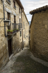 Traditional architecture in Sos del Rey Catolico. It is a historic town in the province of Zaragoza, Aragon, eastern Spain. 
