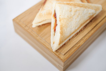 Bread with butter and homemade jam