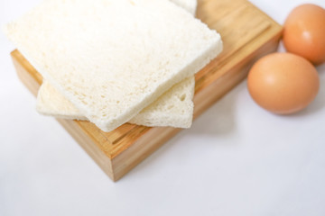 bread and Egg prepared for toast
