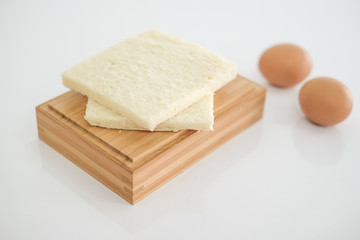 bread and Egg prepared for toast