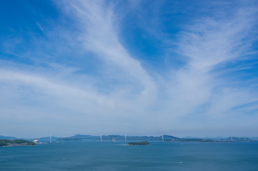 瀬戸大橋　瀬戸内海の風景　2017年5月撮影