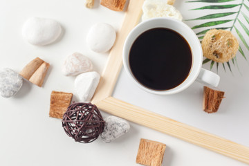 Coffee cup with neutral pattern
