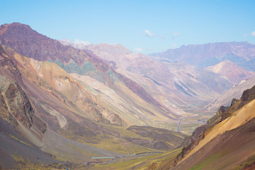 Fototapeta premium Mountain pass (Paso Los Libertadores), Argentina, Chile