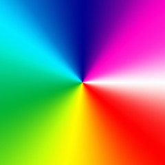 Spectrum color wheel radial gradient background. High quality color space. Extra very fine grain...