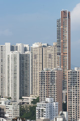 Obraz premium high rise residential building in Hong Kong city