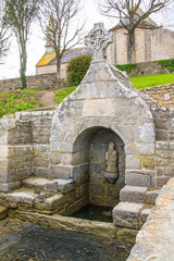 Fontaine de l'île Saint Cado. belz. Morbihan. Bretagne. France