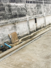 Old wall of the abandoned