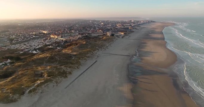 Plage nord de Berck-sur-mer - vues a&eacute;rienne