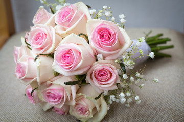 Wedding bouquet of roses