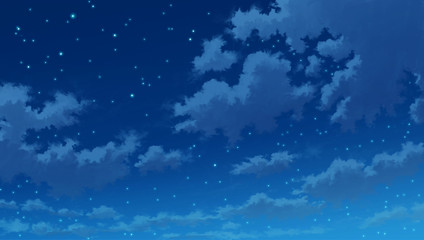 イラスト　夜空