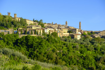 Fototapeta na wymiar Montalcino is famous for its production of high quality wines