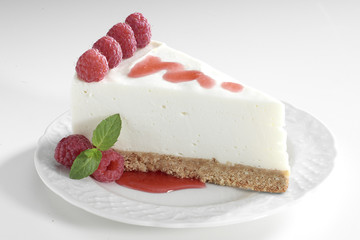 Fetta Torta Yogurt e Lamponi