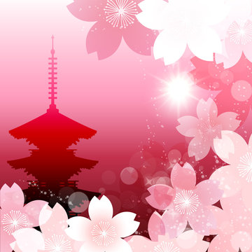 桜　日本　春　背景