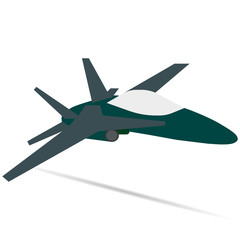 vector image of an airplane on a white background. Pane fighter