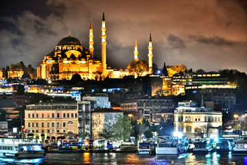 View on the Third Hill of Istanbul with Suleymaniye Mosque