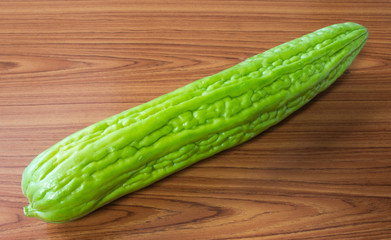 Fresh green organic gourd,one of herb fruit with some bitter taste for good health.