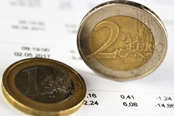 An image of a euro on chart