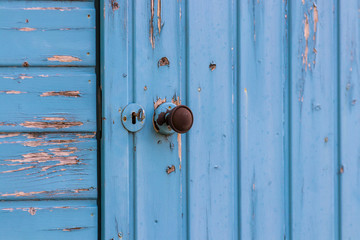blue old door