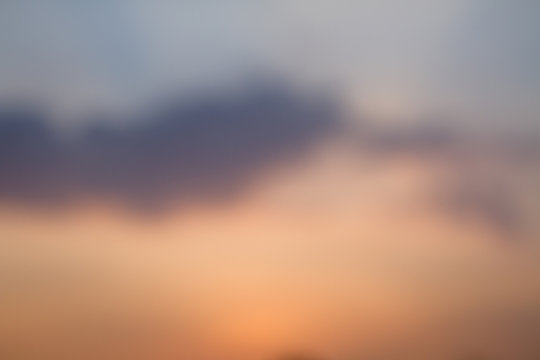 Abstract blurred of sunset sky, very beautiful nature background
