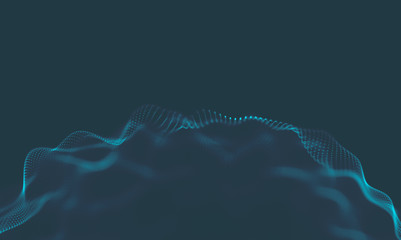 Abstract Blue Geometrical Background . Connection structure. Science background. Futuristic Technology HUD Element . onnecting dots and lines . Big data visualization and Business .