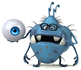 Naklejka premium Fun germ - 3D Illustration