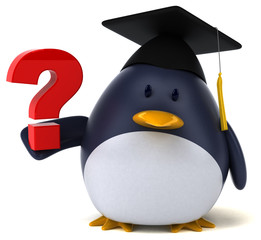 Fun penguin - 3D Illustration