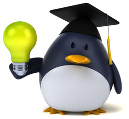 Fun penguin - 3D Illustration