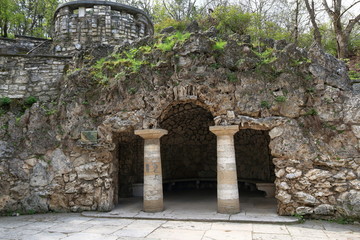 The artificial created Diana's Grotto in Pyatigorsk