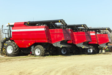 Assembly of combines and tractors, conveyor,  Ukraine March 29, 2016