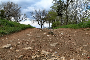 Road to the Chinese gazebo on the Mount Mashuk. Pyatigorsk
