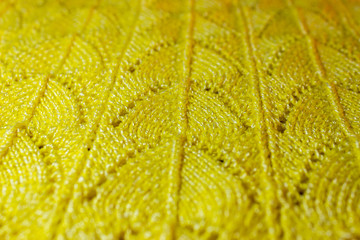 Yellow knitted pattern