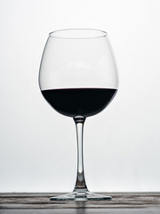 Glass of wine in close-up