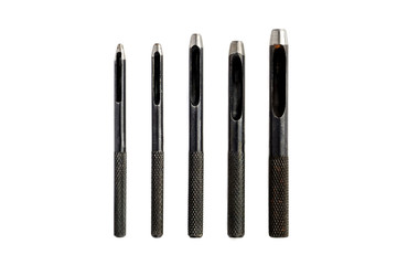 Leather crafting tool - perforating Leather Hole Punches isolated on white background