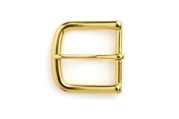 brass buckle isolated on white background
