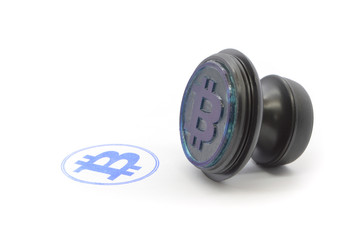 bitcoin Stamp on paper