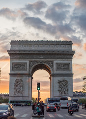 Fototapeta na wymiar Triumphal Arch in Paris,France