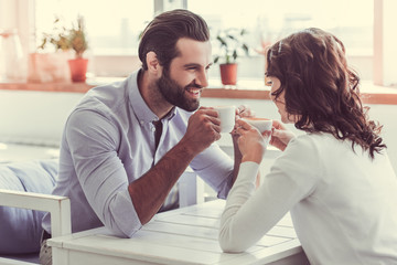 Couple in cafe