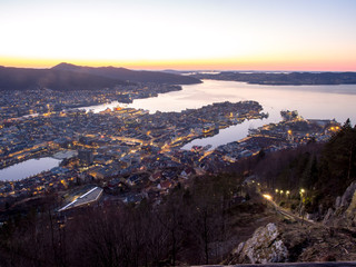 View of Bergen from Mount Floyen