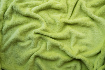 crumpled light green soft plush fleece